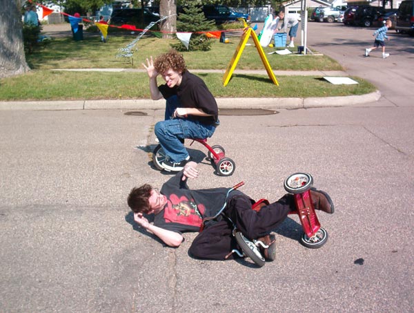 At finish Line, close ending.